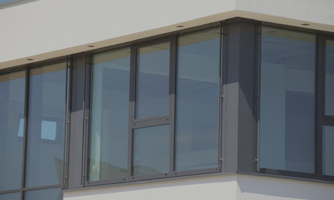 image of an installed aluminium casement window